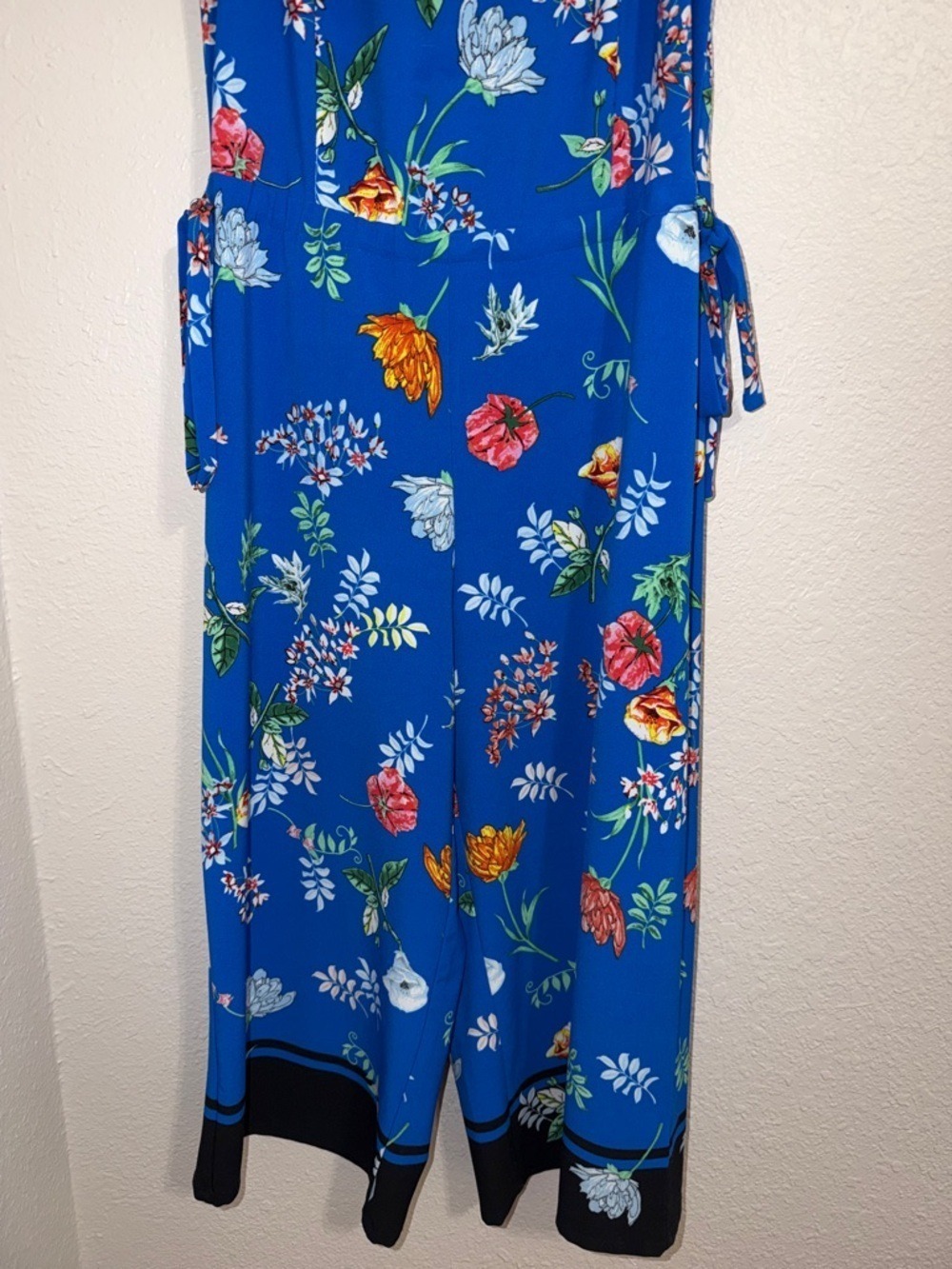 Sleeveless v neck tropical romper jumpsuit tropical resort vacation Hawaiian - Picture 3 of 9